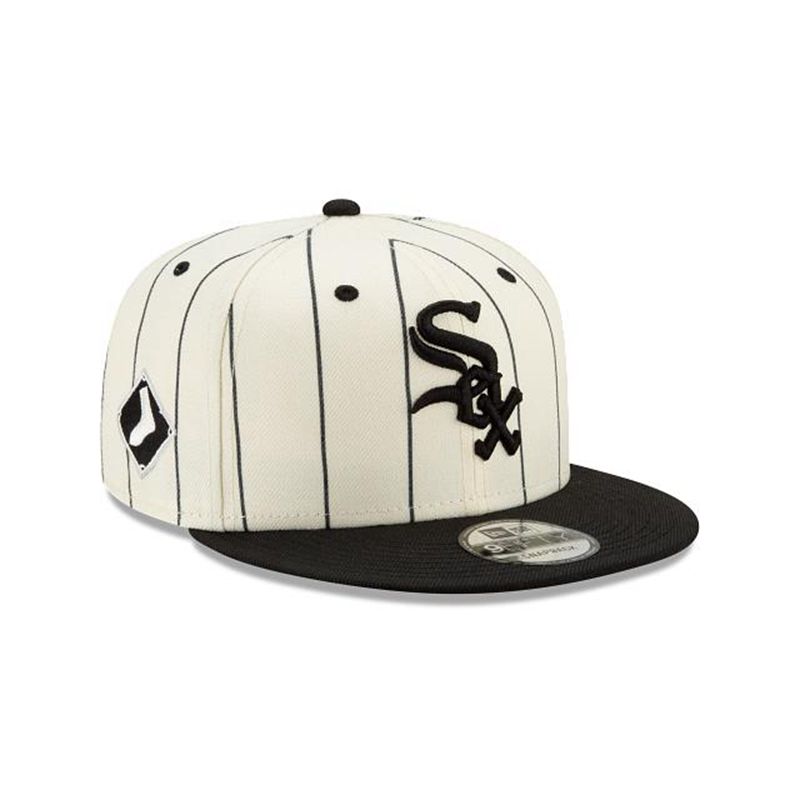 MLB Chicago White Sox Pinstripe 9Fifty Snapback (OTN5478) - White New Era Caps